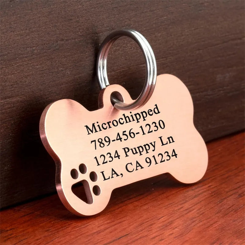 Rose Gold Custom Engraved Tag