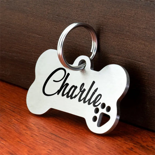 Silver Custom Engraved Tag